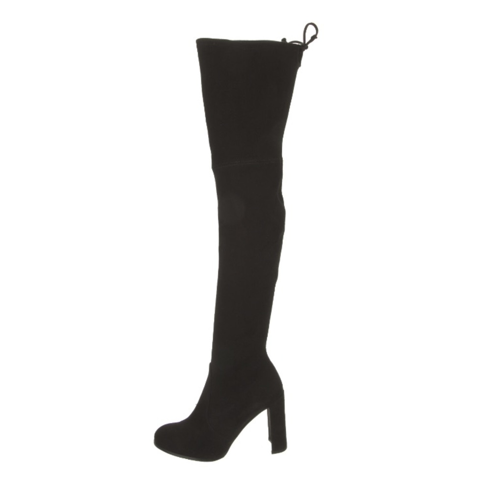 Authentic Stuart Weitzman Black Suede Hiline Blasue Over Knee Boots